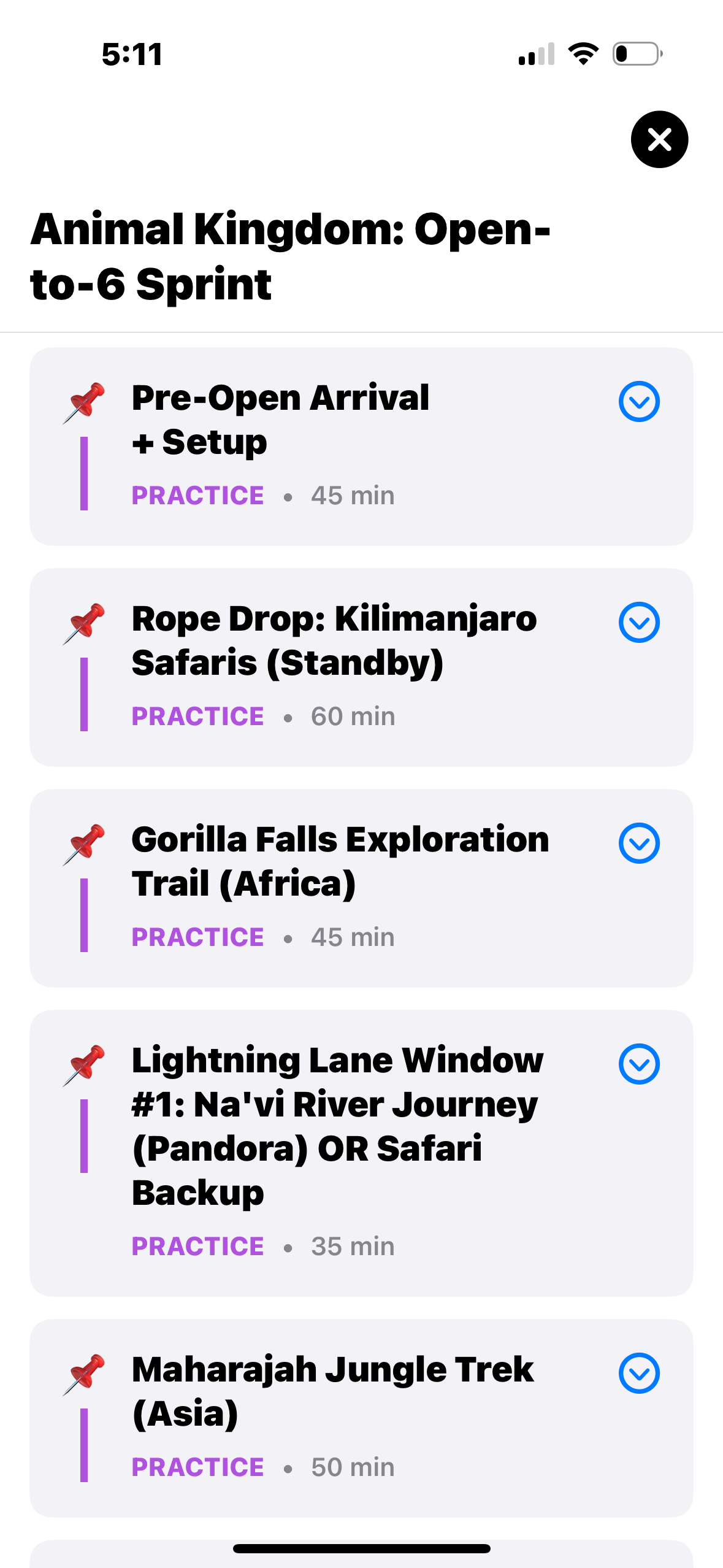 Savage by Design app - Progress view